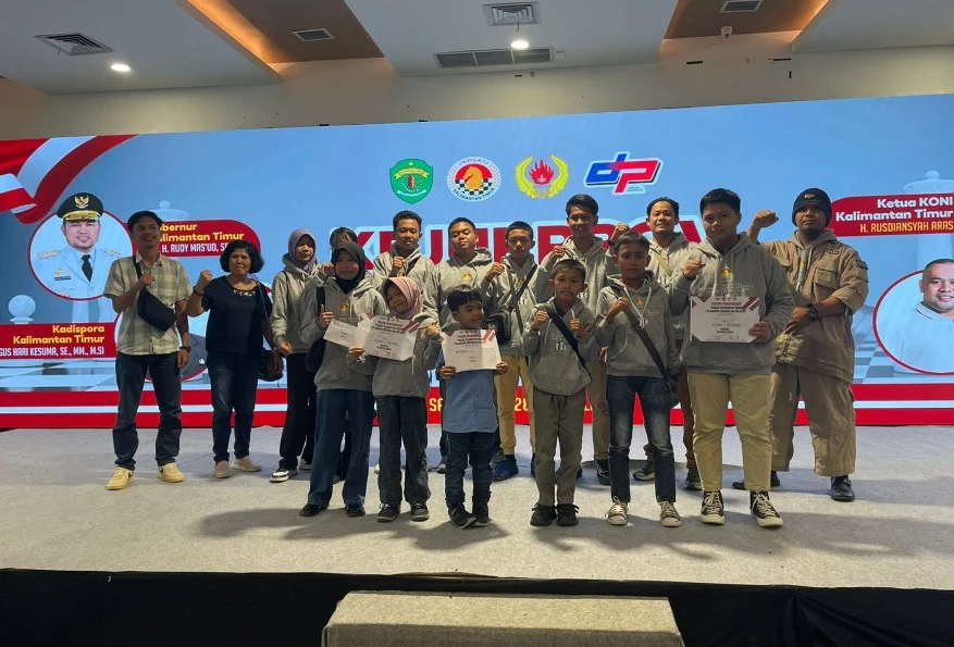 Atlet catur cilik asal Berau, Wikana, saat mengikuti berbagai perlombaan catur (Ist)