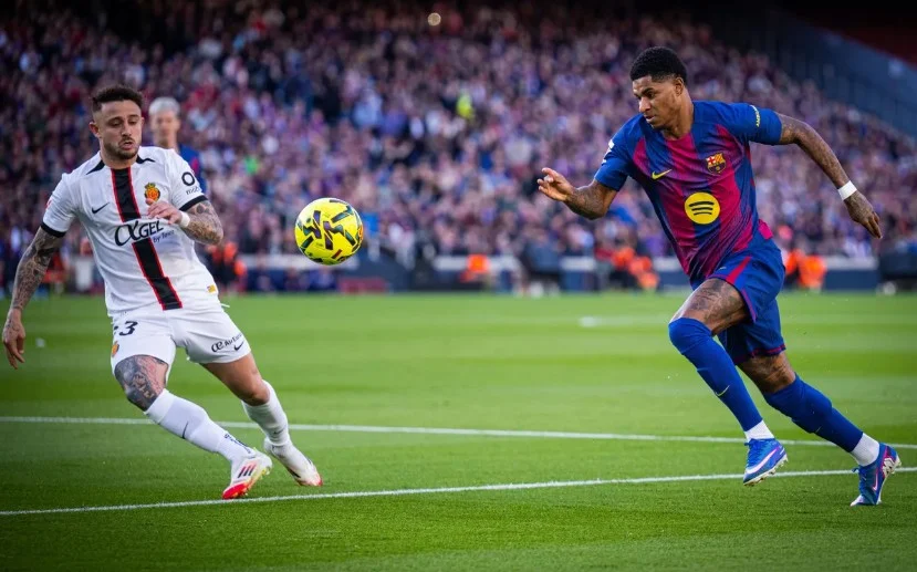 Penampilan Marcus Rashford saat memperkuat Barcelona di La Liga. (fcbarcelona.com)