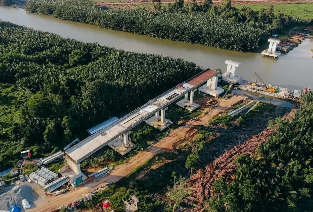 Pembangunan Jembatan Sei Nibung di Kutim, Kaltim (Ist)