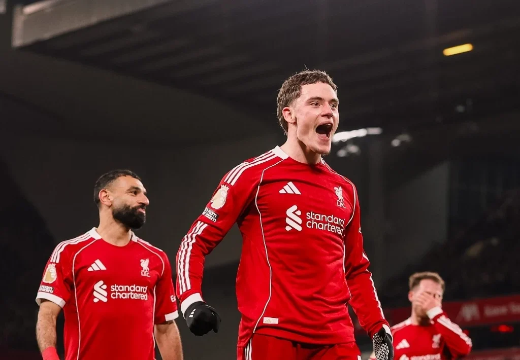 Selebrasi gol Florian Wirtz di laga Liverpool vs Newcastle United (X/@LFC)