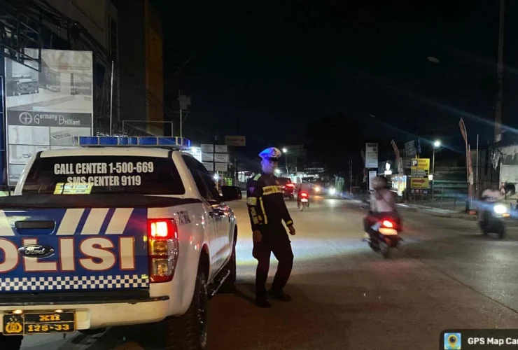 Patroli Tengah Malam, Satlantas Polres Berau Amankan Jalur Rawan di Tanjung Redeb