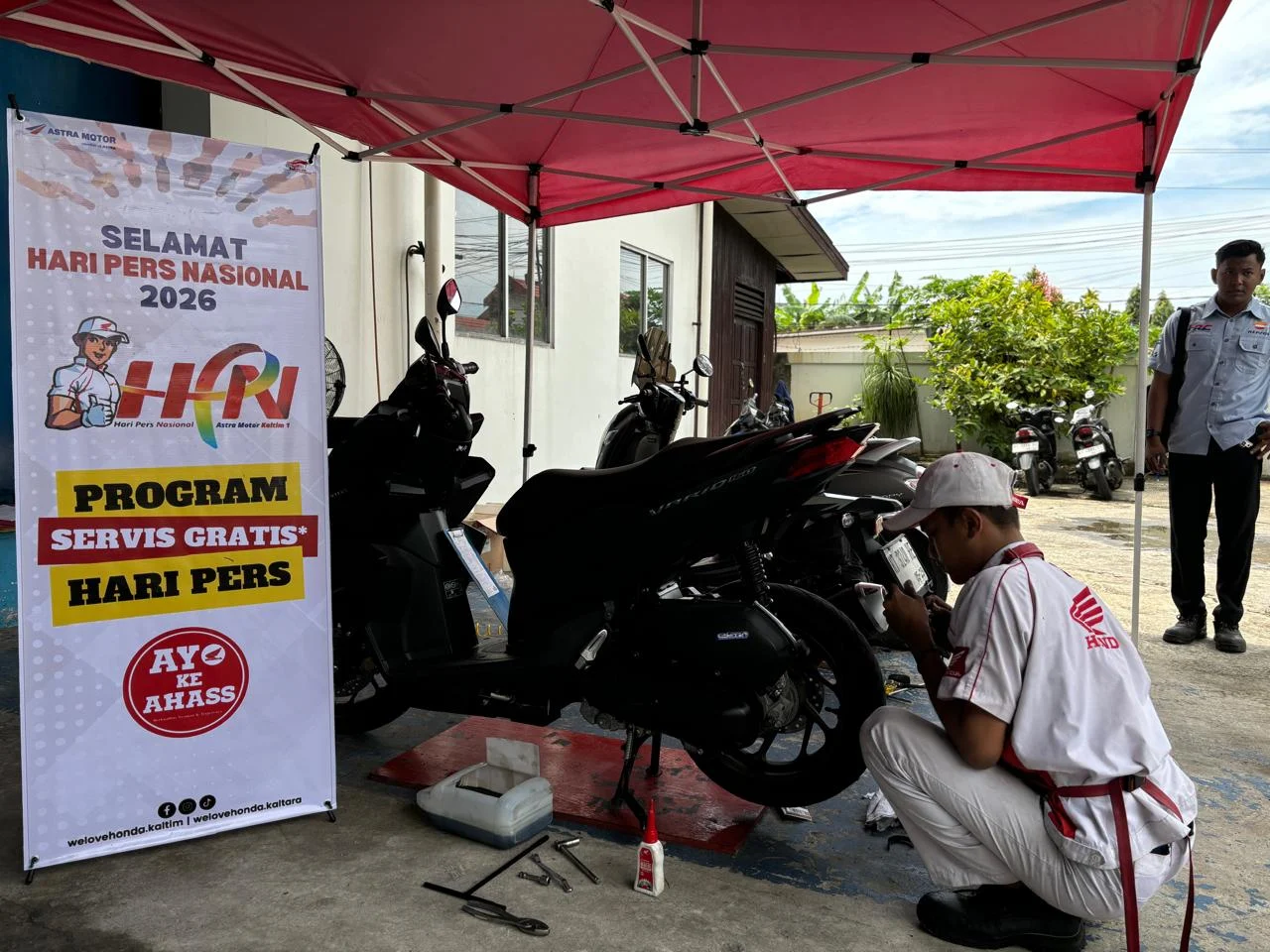 Rayakan Hari Pers Nasional, Astra Motor Kaltim 1 Berikan Service dan Ganti Oli Gratis 