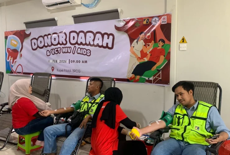 Peringati Bulan K3 Nasional, PAMA BRCG Gelar Donor Darah dan Skrining Kesehatan untuk Pekerja