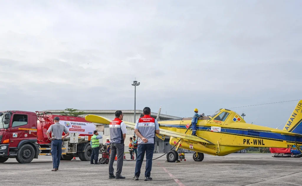 Pesawat air tractor milik Pertamina (pertaminapatraniaga.com)