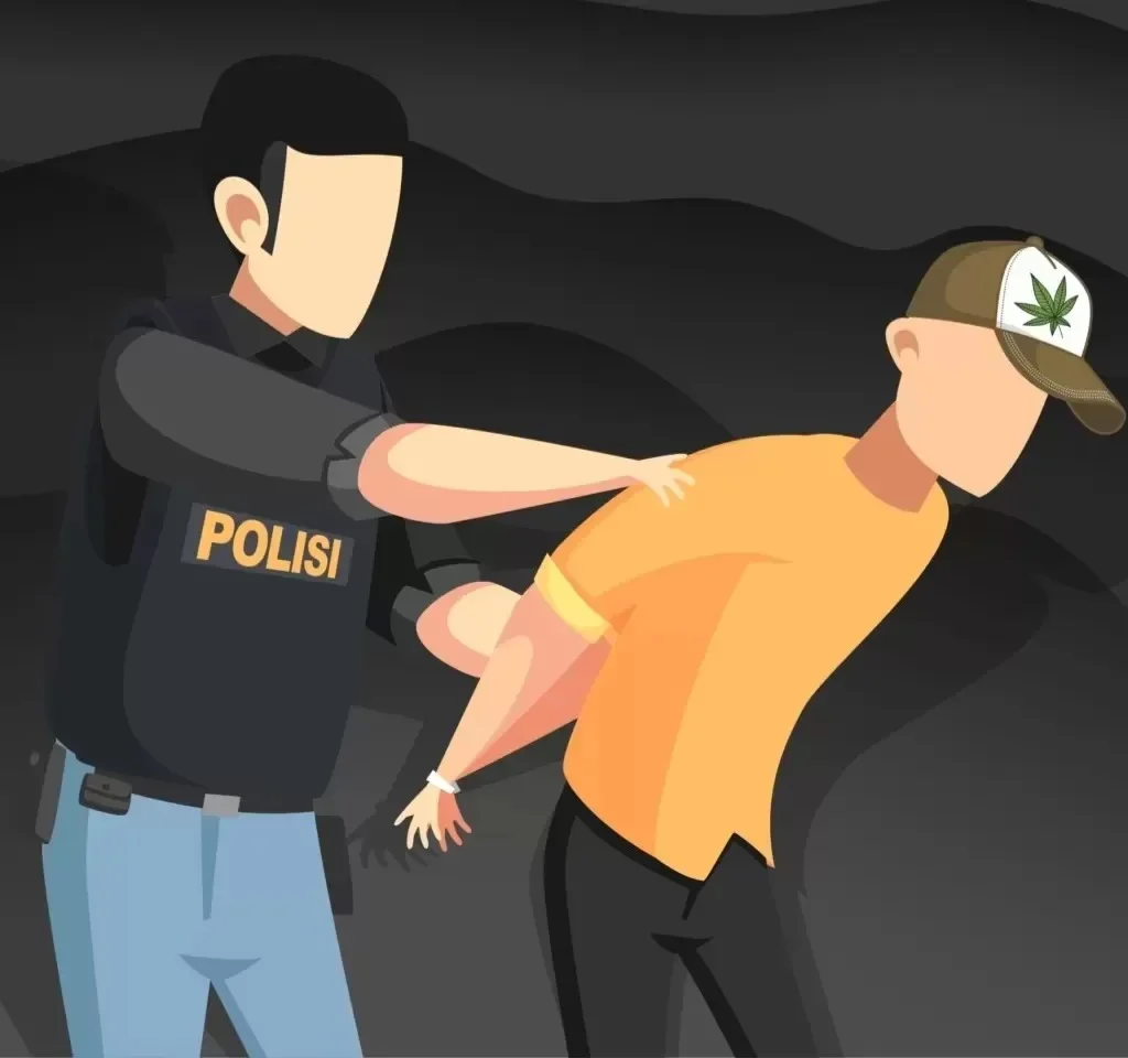 Ilustrasi penangkapan pengedar narkoba jenis sabu.