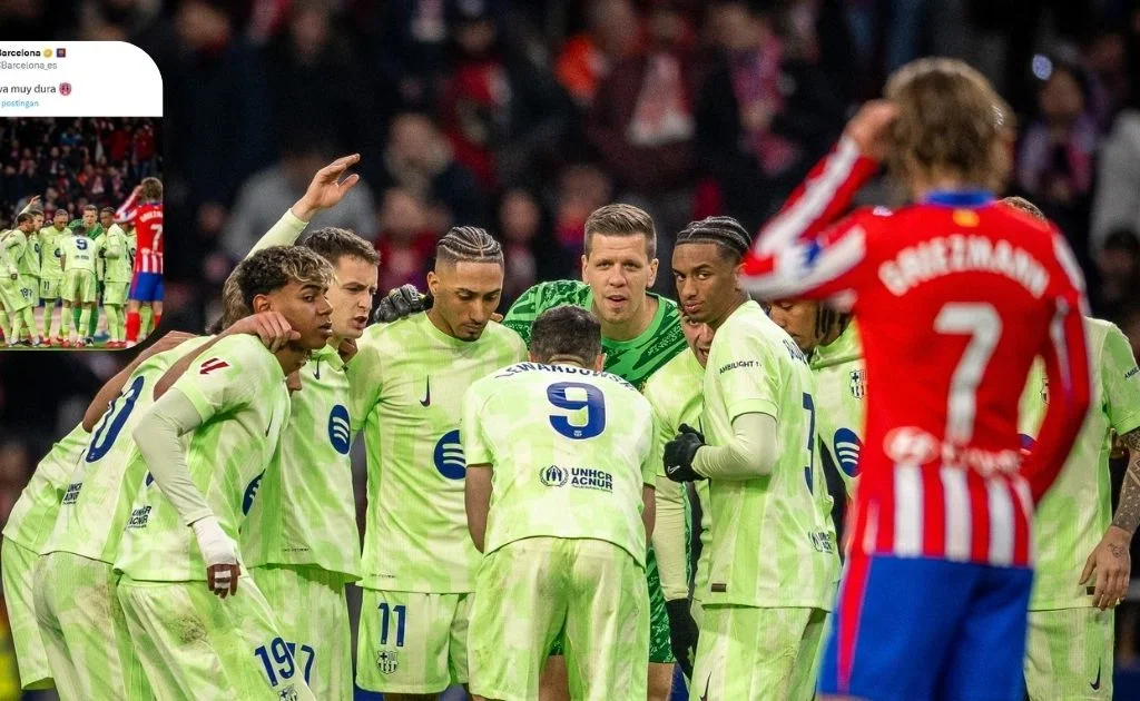 Ejekan official Barcelona untuk Antoine Grieman yang kalah 2025 lalu. (X/@FCBarcelona_es)