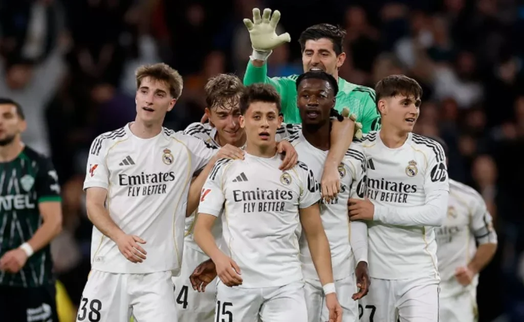 Arda Guler usai cetak gol di penghujung laga kontra Elche di La Liga. (realmadrid.com)