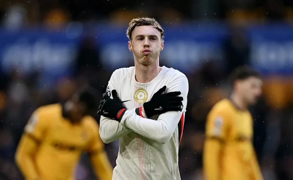 Selebrasi ikonik dari Cole Palmer, pemain tengah Chelsea. (chelseafc.com)