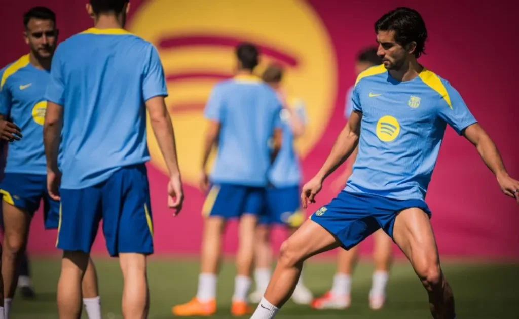 Latihan skuad Barcelona. (fcbarcelona.com)