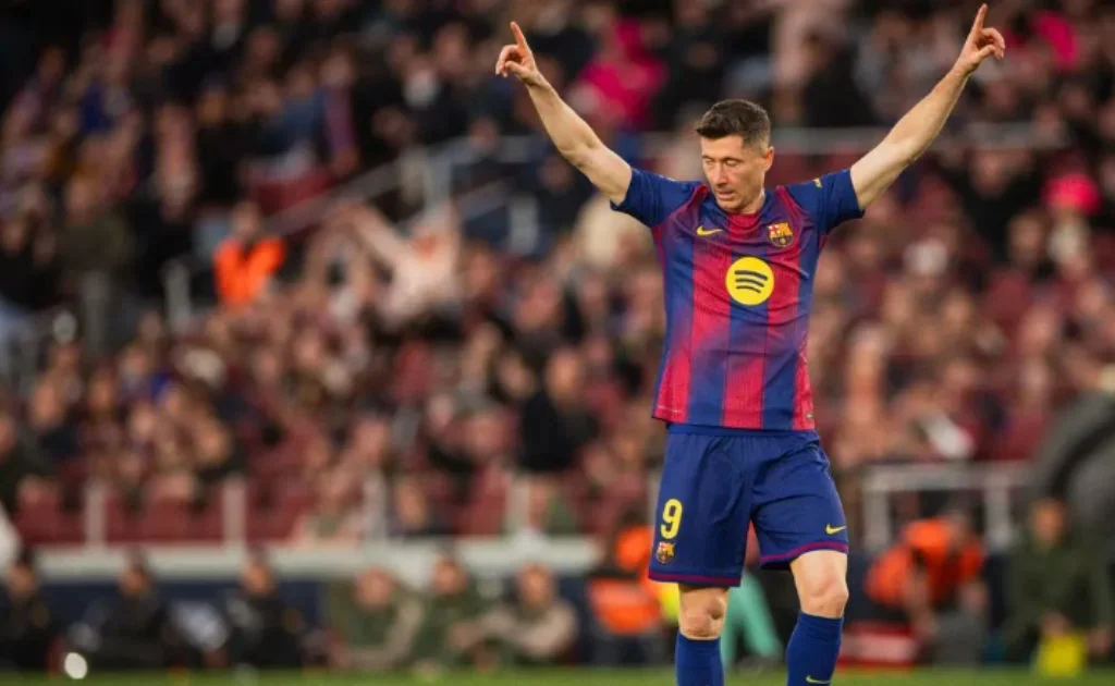 Penyerang Barcelona Robert Lewandowsky. (fcbarcelona.com)