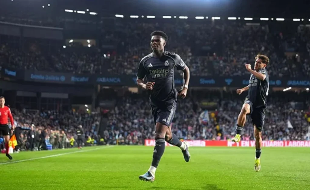 Selebrasi gelandang Real Madrid, Aurelien Tchouameni. (realmadrid.com)