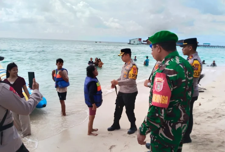 Pulau Derawan Diserbu Wisatawan, Kapolres Berau Cek Langsung Pos Pengamanan Wisata