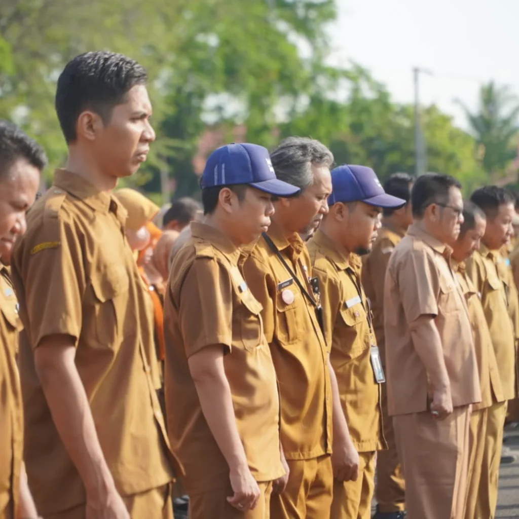 ASN Pemkab Berau saat mengikuti apel perdana pasca libur Lebaran 1447 Hijriah, Senin (30/3/2026).