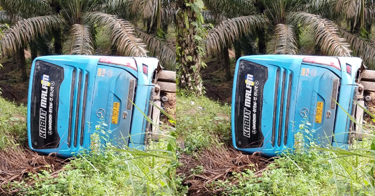 Bus Damri Berau Samarinda Terperosok, Semua Penumpang Dilaporkan Selamat