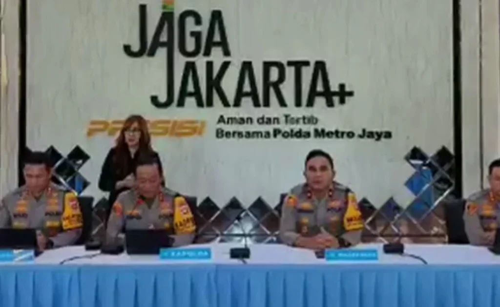 Konferensi pers Polda Metro Jaya (Instagram/@poldametrojaya)