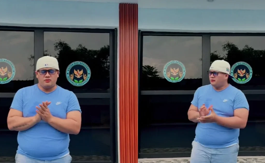 Viral pria joged di dapur MBG (TikTok/@@mitrapangaubanbatujajar)