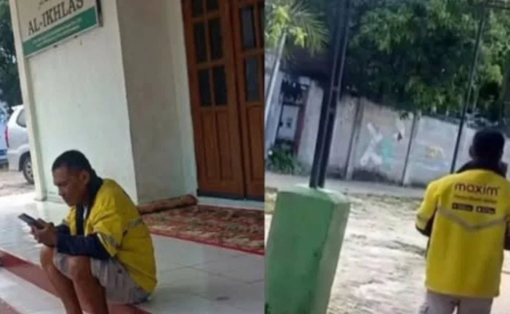 Potret ojol yang ditipu penumpangnya di Bontang. (facebook/beritaterkinisamarinda)