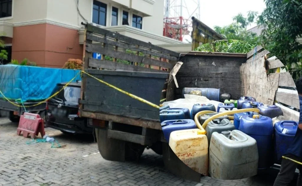 Barang bukti kasus penyelewengan BBM subsidi yang diamankan di Polda Kaltim. (tribratanews)