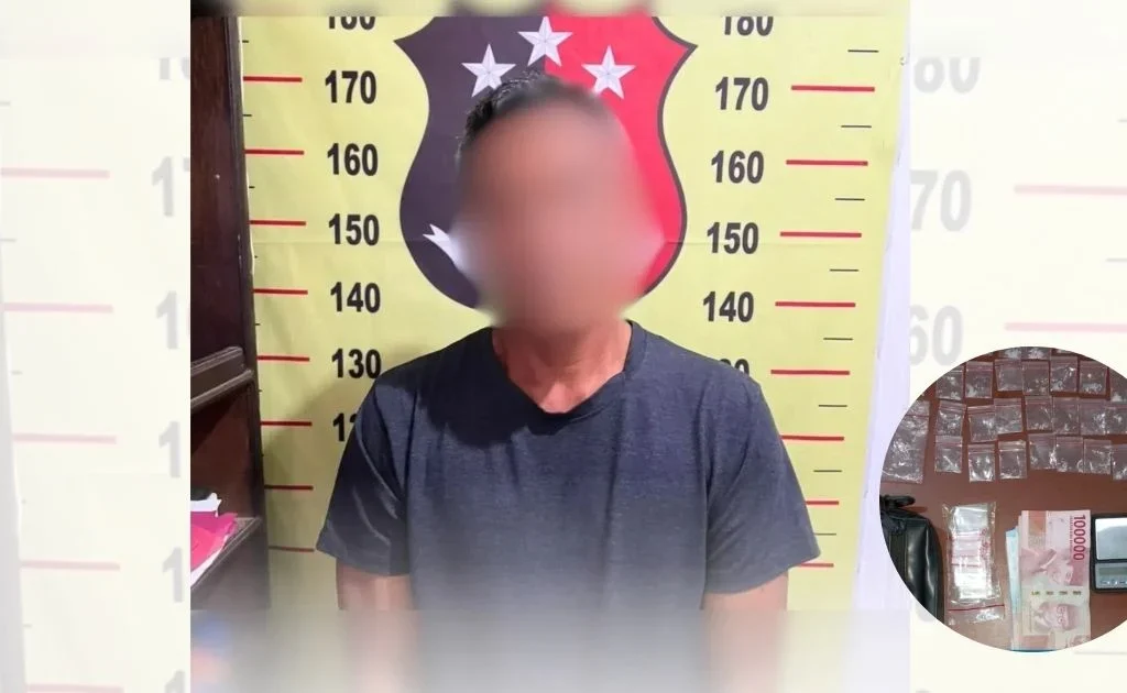 Tersangka dan barang bukti diamankan di Mapolsek Kembang Janggut, Kukar, Kaltim. (instagram/@polreskukar)