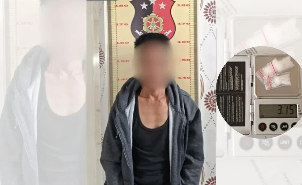 Tersangka dan barang bukti diamankan di Mapolsek Kota Bangun, Kukar. (insatagram/@polreskukar)