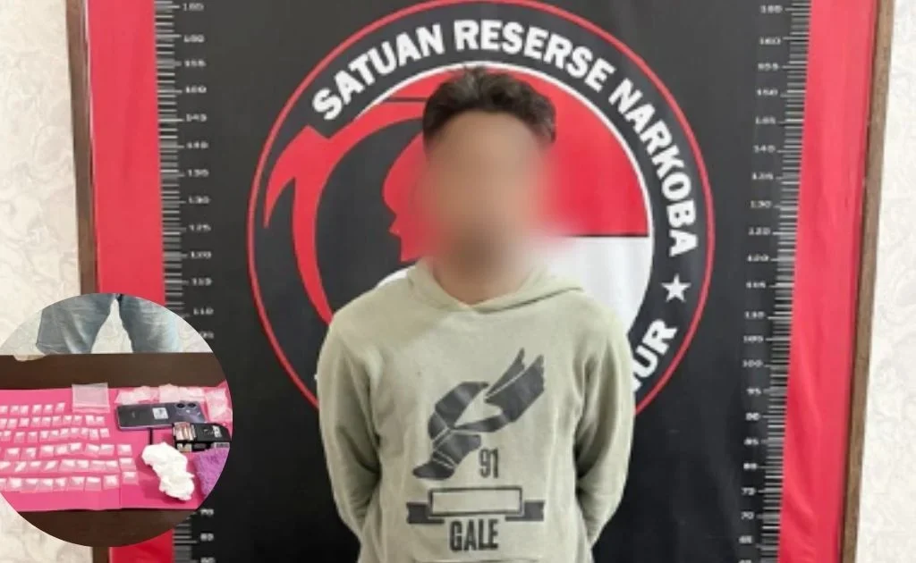 N diamankan di Mapolres Kutim, bersama dengan barang bukti. (instagram/@polreskutim)