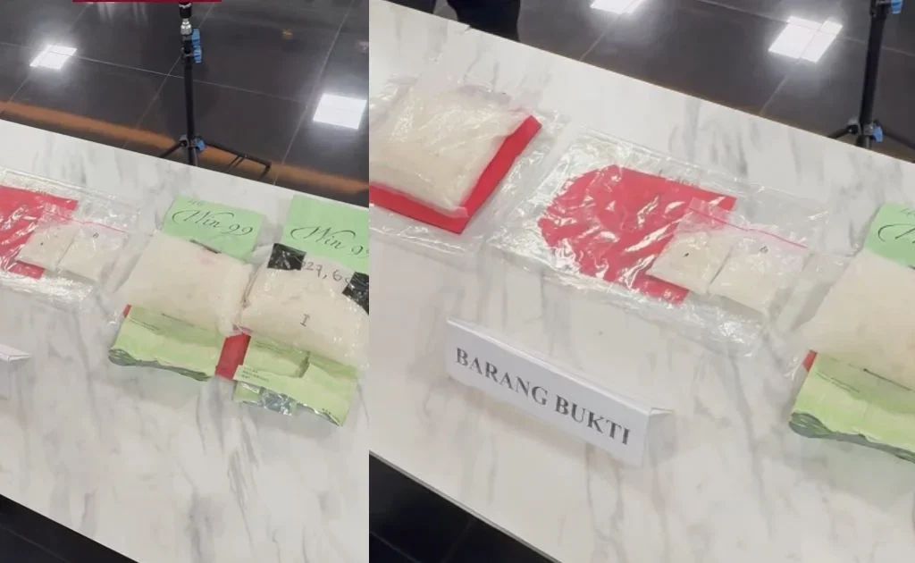 Barang bukti sabu-sabu yang diamankan di Mapolresta Samarinda. (instagram/@polrestasamarinda)
