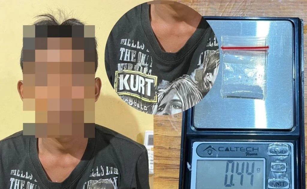 Tersangka dan barang bukti kini telah diamankan di Mapolsek Balikpapan. (Polsek Balikpapan Barat)