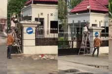 Pemprov Kaltim Bangun Pagar Besi dan Pasang Kawat Duri, Antisipasi Aksi Massa 21 April Besok