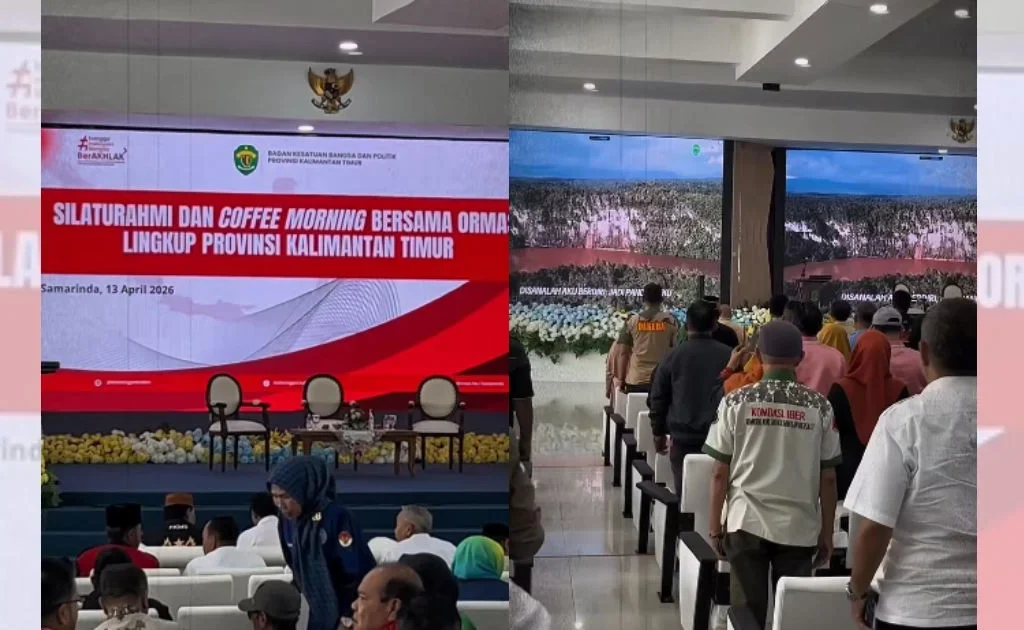 Suasana acara silaturahmi Kesbangpol Kaltim dengan ratusan kader ormas di Odah Bebaya Kantor Gubernur Kaltim. (instagram/@katakaltim)