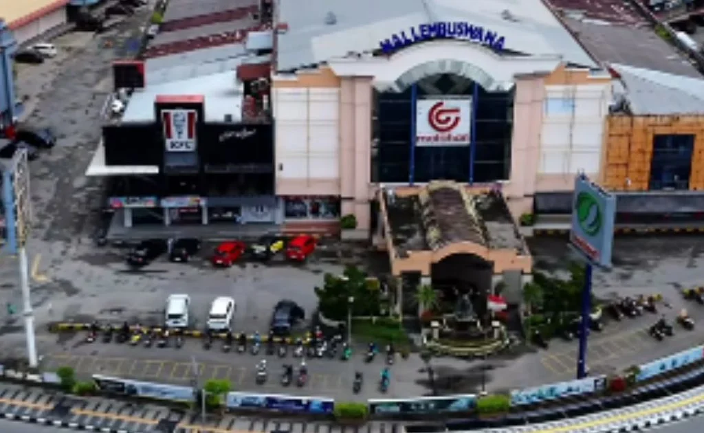 Tangkapan layar penampakan atas Mal Lembuswana Samarinda, Kaltim. (facebook/Kahar)