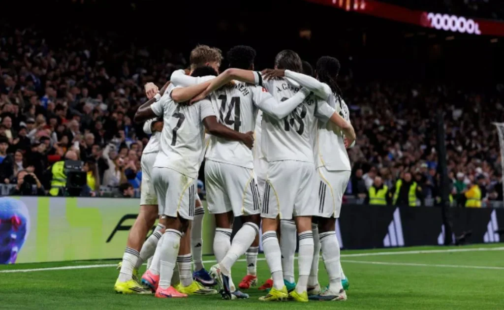 Selebrasi skuad Real Madrid. (realmadrid.com)