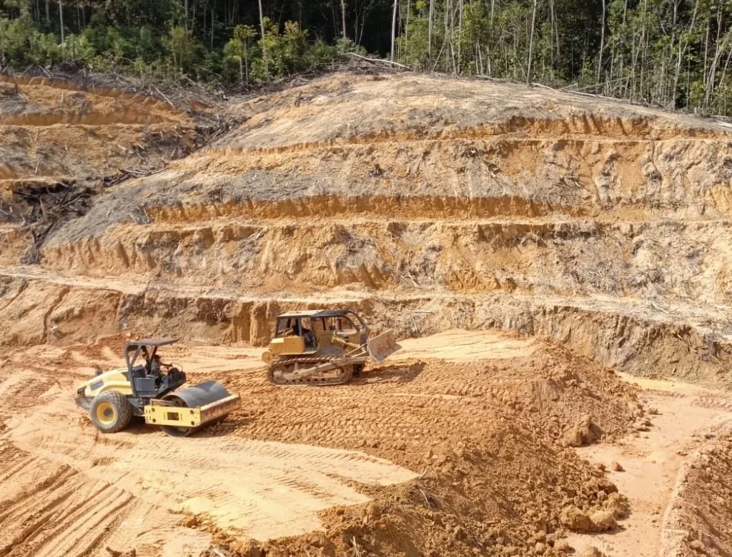 Progres pembangunan TPA Pegat Bukur. (IST)