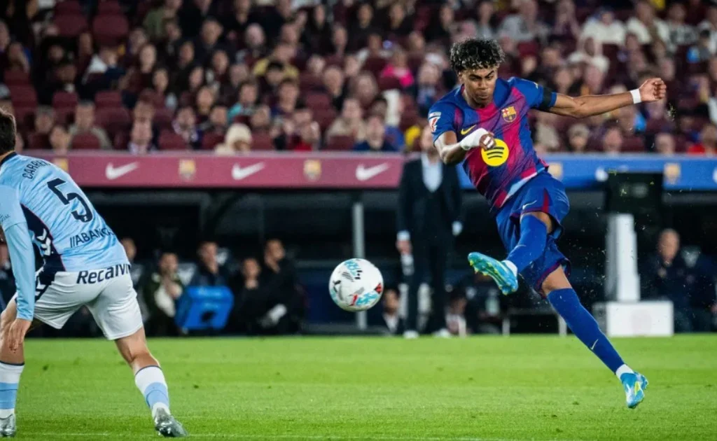 Penampilan penyerang Barcelona Lamine Yamal vs Celta Vigo. (fcbarcelona.com)