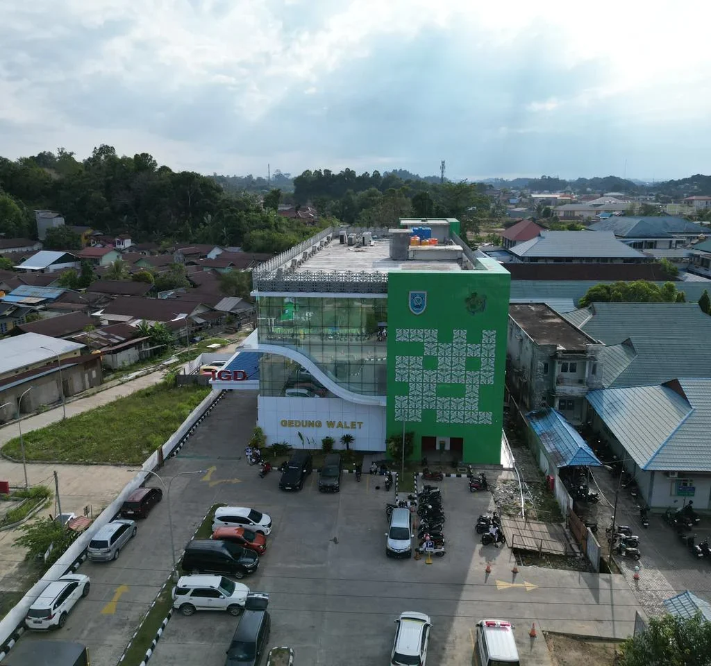 Foto udara RSUD dr Abdul Rivai, Tanjung Redeb, Berau. (Aidil/BT)