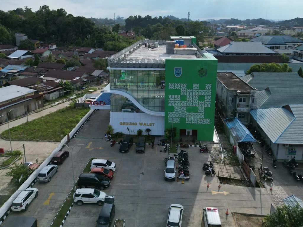 Foto udara RSUD dr Abdul Rivai, Tanjung Redeb, Berau. (Aidil/BT)