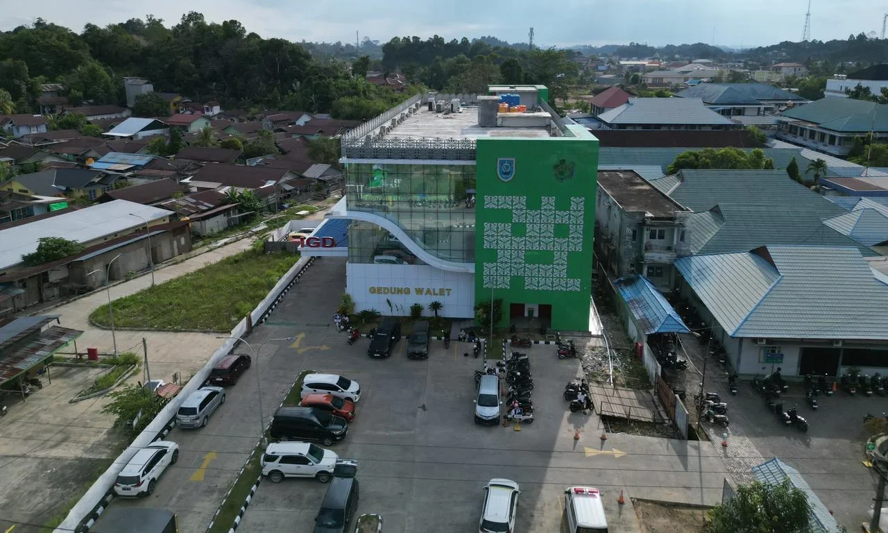Foto udara RSUD dr Abdul Rivai, Tanjung Redeb, Berau. (Aidil/BT)