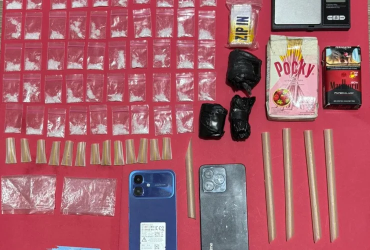 Gerebek Rumah Bandar Narkoba di Gunung Tabur, Polres Berau Sita 59 Paket Sabu