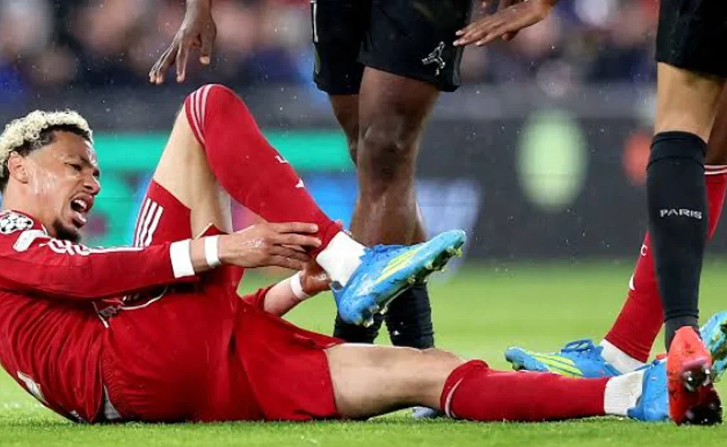 Hugo Ekitike cidera di Laga Champions League Liverpool vs PSG (liverpoolfc.com)