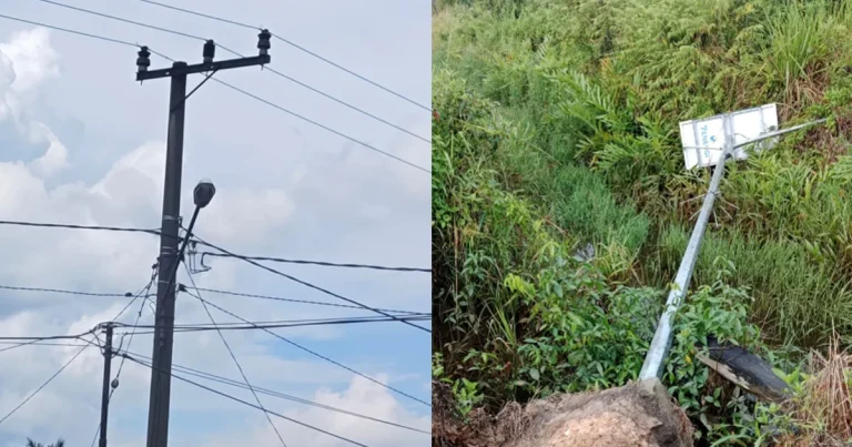Banyak Lampu Jalan di Sukan Tengah, Sambaliung, Berau, Rusak (Ist)