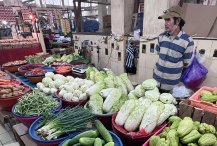 Lapak Sayur di Kota Menjamur, Pedagang di Pasar Sanggam Adji Dilayas Keluhkan Penurunan Omzet