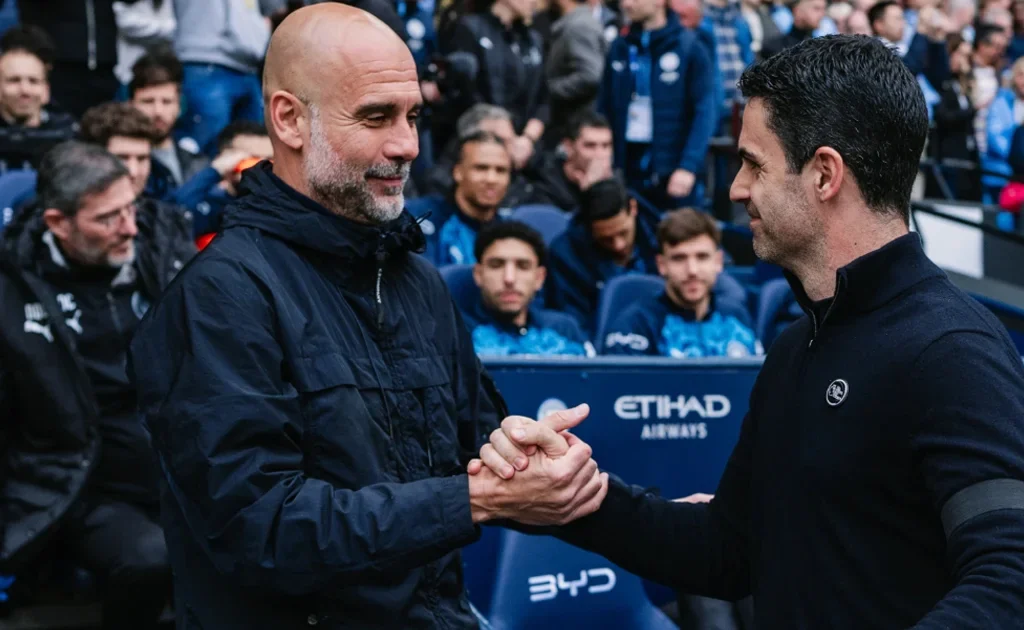 Pep Guardiola dan Mikel Arteta (mancity.com)