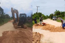 Warga Ikut Gotong Royong, Jalan Tanjung Perangat–Sukan Tengah Akhirnya Diperbaiki