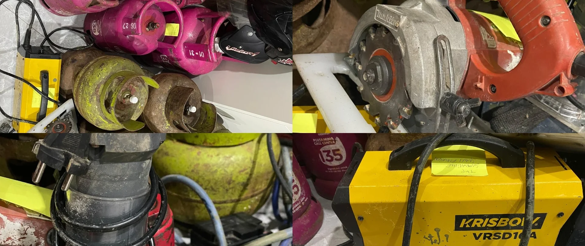 Barang bukti tabung LPG yang dicuri MR saat beraksi di Teuku Umar, Tanjung Redeb.