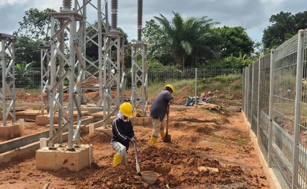 Pelaksanaan pekerjaan sipil GI 150 kV Grogot di Kabupaten Paser