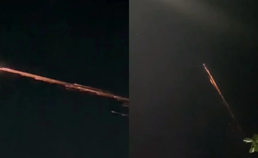 Benda langit diduga meteor sempat menghebohkan warga Lampung (Instagram/@lampuung)