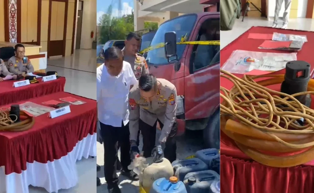 Barang bukti penyalahgunaan BBM bersubsidi. (instagram/@polrestabalikpapan)