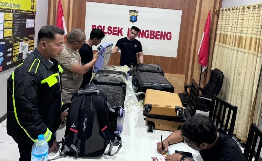 Barang bukti sabu-sabu diamankan di Mapolsek Kongbeng, Kutim, Kaltim. (beri.id)