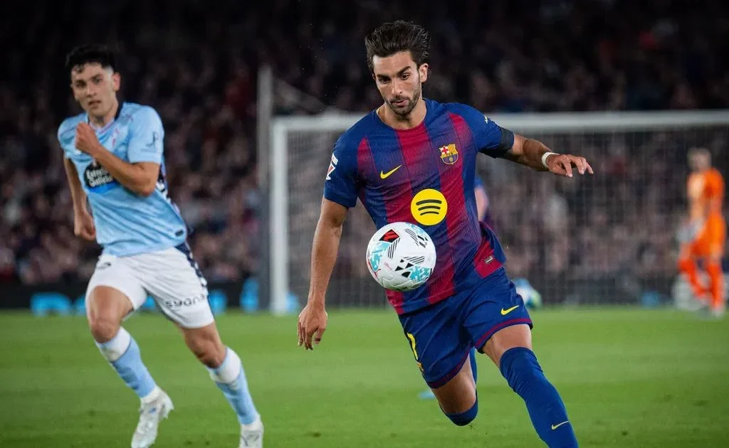 Aksi striker Barcelona Ferran Torres vs Celta Vigo. (fcbarcelona.com)