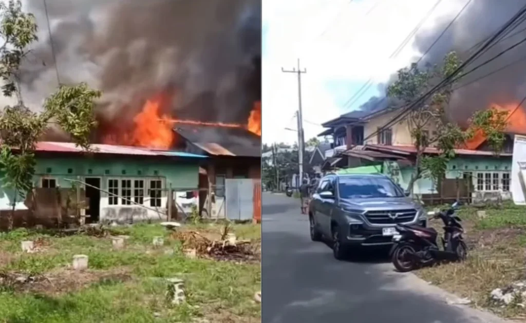 Kondisi kebakaran di di Telindung, Balikpapan Utara, Balikpapan. (instagram/@@kantorberitakalimantantimur)