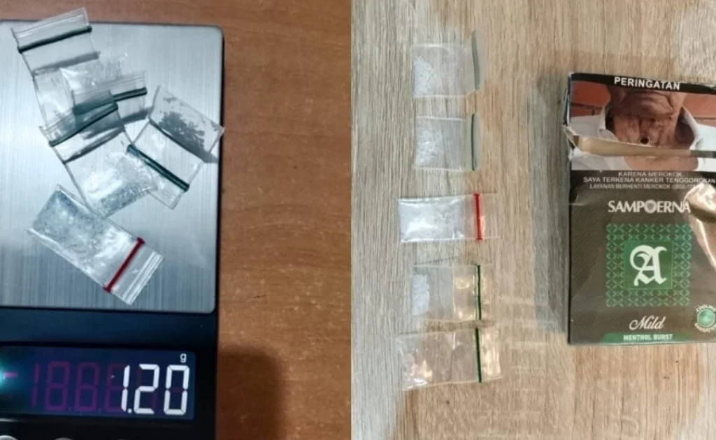 Barang bukti milik ND yang diamankan di Mapolsek Muara Muntai. (Instagram/@polreskukar)